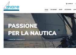 Snapshot del sito Mare Torino: nautica, barca a vela e abbigliamento barca